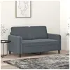 Image de Canapé à 2 places Gris foncé 120 cm Velours