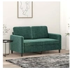 Image de Canapé à 2 places Vert foncé 120 cm Velours