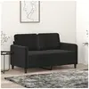 Image de Canapé à 2 places Noir 120 cm Velours