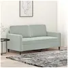 Image de Canapé à 2 places Gris clair 140 cm Velours