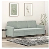 Image de Canapé à 3 places Gris clair 180 cm Velours