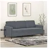 Image de Canapé à 3 places Gris foncé 180 cm Velours