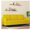 Image de Canapé à 3 places Jaune 180 cm Velours