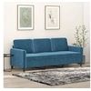 Image de Canapé à 3 places Bleu 180 cm Velours