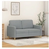 Image de Canapé à 2 places Gris clair 120 cm Tissu