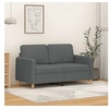 Image de Canapé à 2 places Gris foncé 120 cm Tissu