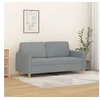 Image de Canapé à 2 places Gris clair 140 cm Tissu