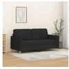 Image de Canapé à 2 places Noir 140 cm Tissu