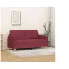 Image de Canapé à 2 places Rouge bordeaux 140 cm Tissu