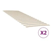 Image de Sommiers à lattes avec 34 lattes 2 pcs 80x200 cm