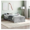 Image de Cadre de lit sans matelas gris béton 90x190 cm