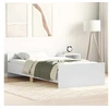 Image de Cadre de lit blanc 75x190 cm petit simple bois d'ingénierie 835946