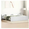 Image de Cadre de lit avec tête de lit-pied de lit blanc 200x200 cm 3203733