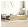 Image de Bedframe met hoofd- en voeteneinde sonoma eikenkleur 200x200 cm3203735