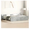 Image de Bedframe met hoofd- en voeteneinde betongrijs 200x200 cm3203736