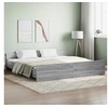 Image de Cadre de lit tête de lit et pied de lit gris sonoma 200x200 cm 3203738