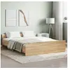 Image de Cadre de lit sans matelas chêne sonoma 160x200 cm