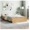 Image de Cadre de lit sans matelas chêne sonoma 120x190 cm