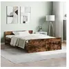Image de Cadre de lit sans matelas chêne fumé 120x190 cm