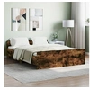 Image de Cadre de lit sans matelas chêne fumé 140x190 cm