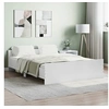 Image de Cadre de lit avec tête de lit-pied de lit blanc 135x190 cm 3203789