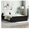 Image de Cadre de lit avec tête de lit-pied de lit noir 135x190 cm 3203790