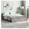 Image de Cadre de lit tête de lit et pied de lit gris béton 135x190 cm 3203792