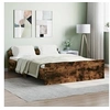 Image de Cadre de lit tête de lit et pied de lit chêne fumé 135x190 cm 3203793