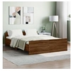 Image de Cadre de lit tête de lit et pied de lit chêne brun 135x190 cm 3203795