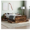 Image de Bedframe met hoofd- en voeteneinde gerookt eikenkleur 90x190 cm3203814
