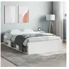 Image de Cadre de lit sans matelas blanc 120x200 cm
