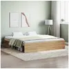 Image de Cadre de lit sans matelas chêne sonoma 180x200 cm