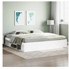 Image de Cadre de lit sans matelas blanc 200x200 cm
