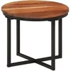 Image de Table basse 35x35x30 cm bois massif acacia et fer