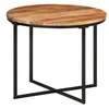 Image de Table Basse, Table d'Appoint, Bout de Canapé, Table Larérale, Meuble de Salon Salle de Séjour Intérieur, Bois Massif Acacia et Fer