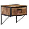 Image de Table de chevet 40x35x40 cm bois de manguier massif, table de chevet, tiroir de chevet, table d'appoint, meuble de 358916