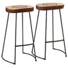 Image de Tabourets de bar lot de 2 marron foncé 44x37,5x78 cm358923