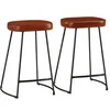 Image de Tabourets de bar lot de 2 marron foncé 41x29x62 cm, chaise, tabouret de bar de cuisine, chaise de bistro, tabouret de 358925