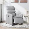 Image de Fauteuil inclinable électrique Gris clair Tissu