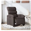 Image de Fauteuil réglable électrique tissu marron foncé