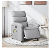 Image de Fauteuil de massage, relaxation électrique réglable tissu gris clair