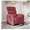 Image de Fauteuil de massage, relaxation électrique réglable tissu bordeaux