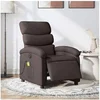 Image de Fauteuil de massage, relaxation électrique réglable tissu marron foncé