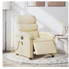 Image de Fauteuil de massage, relaxation électrique réglable tissu crème