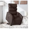 Image de Fauteuil de relaxation inclinable tissu marron foncé