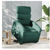 Image de Fauteuil de relaxation inclinable tissu vert foncé
