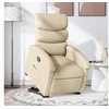 Image de Fauteuil de relaxation inclinable tissu crème