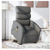 Image de Fauteuil de relaxation, massage, inclinable électrique réglable tissu gris foncé