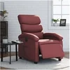 Image de Fauteuil réglable électrique similicuir bordeaux