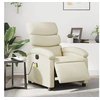 Image de Fauteuil de massage, relaxation électrique similicuir crème